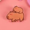 Set of 9 Fashionable Capybara Brooch Acrylic Lapel Pin Lovely Animal Shaped Badge Scratch Resistant Pins for Clothing