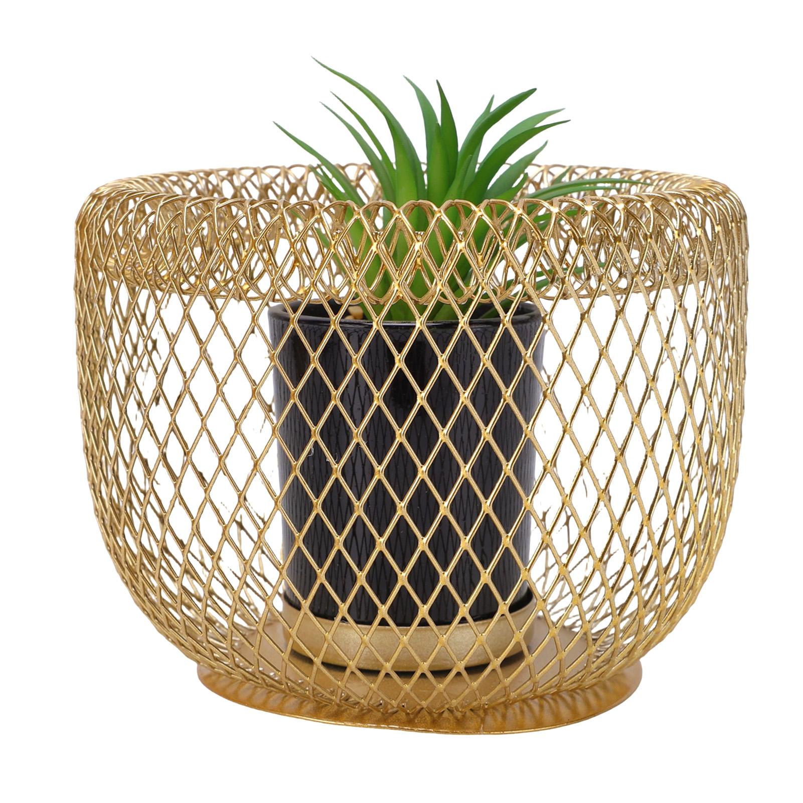 

Artificial Desk Plant Small Potted Faux Plant Ornament for Home Decor Indoor Office Table Room Bathroom Decor Gold