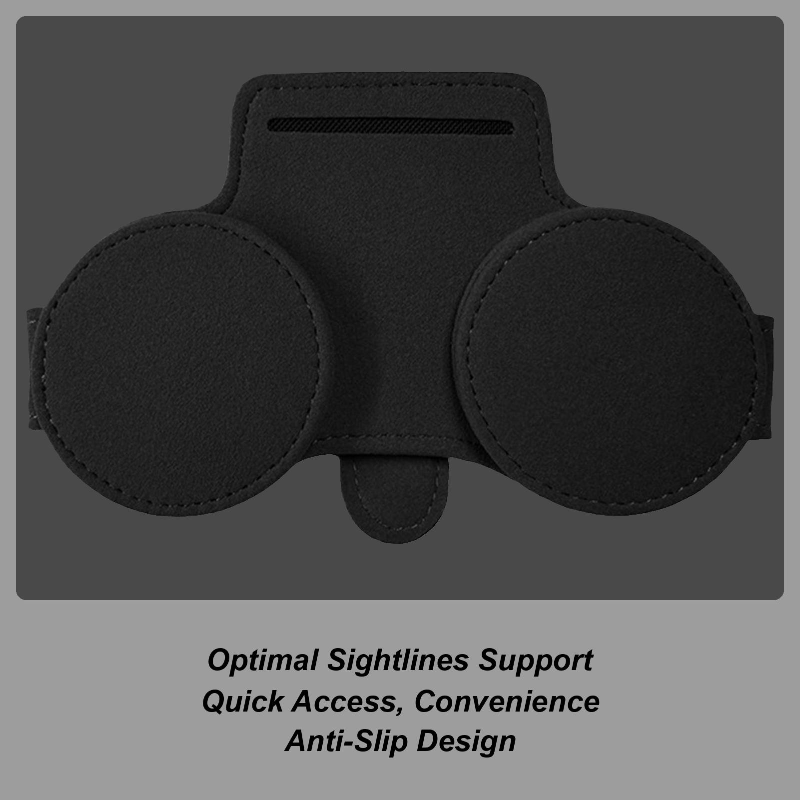 

Sunglass Holder For Car Magnetic Sunglass Organizer For Car Double Clip Magnetic Leather Storage For Automotive Accessory Decor чорний