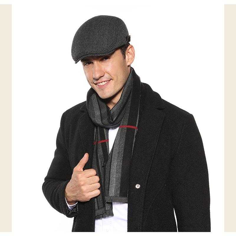 Buy Winter Fuax Fur Beret Flat Caps Men 
