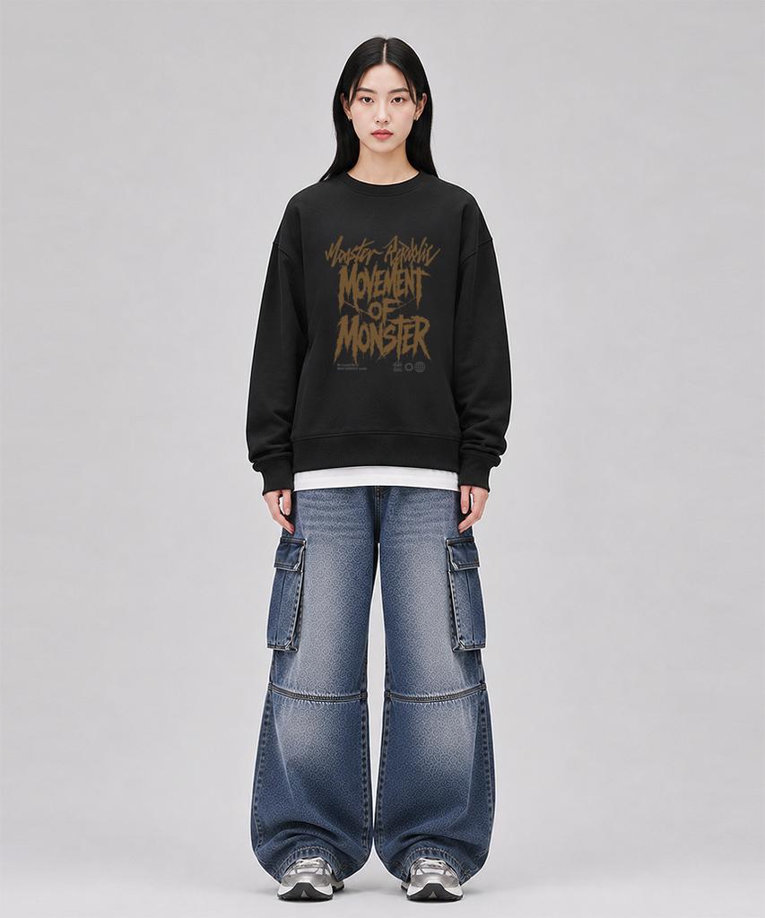 MONSTER REPUBLIC Rogue Movement Brown Sweatshirt Black_3199