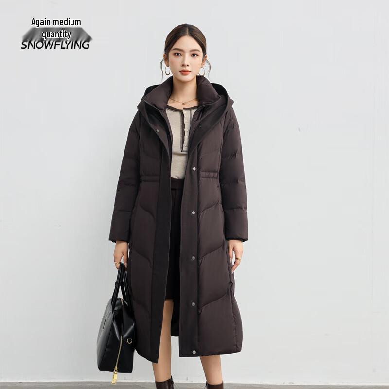 XueZhongFei Women's Mid-length Hooded Down Jacket