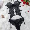 Women Lingerie Garter Belt Bra Underwear Set Sexy Outfits Lace Push Up The Bras Teddy Babydoll Porn Bodysuit