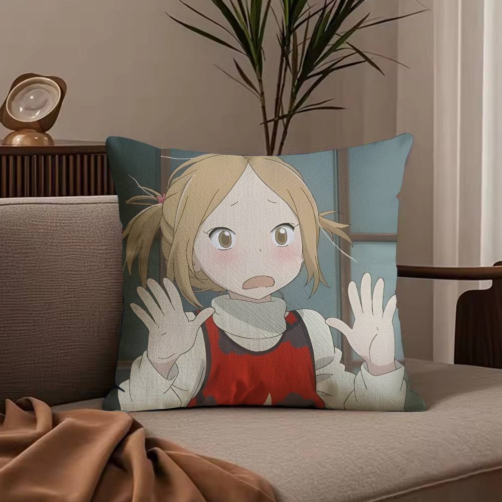 Anime b-Bunny d-Drop Pillow Case Anti-dustmite Pillowcase Invisible zipper silky short plush Sofa cushion cover