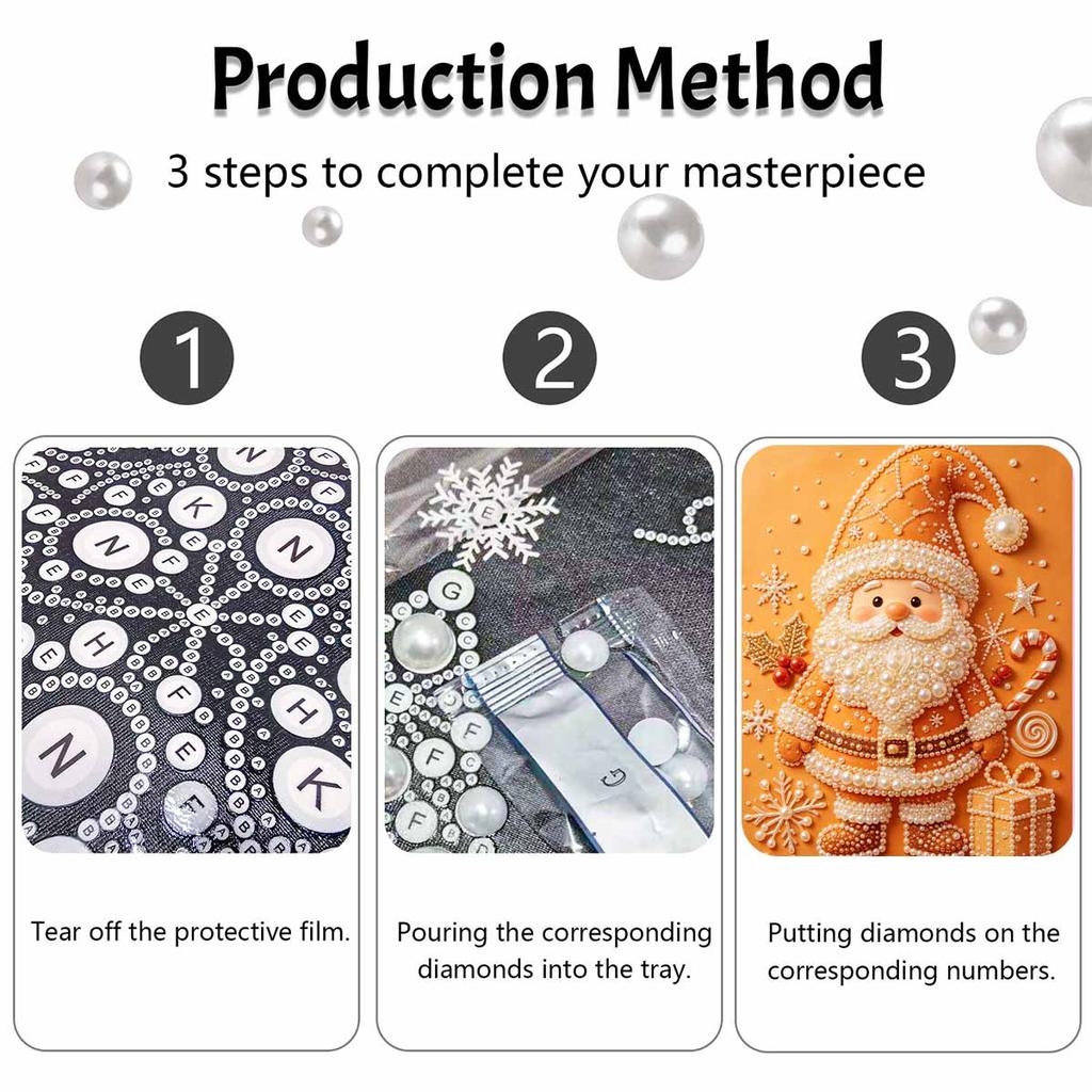 Weihnachts-Perlenmalset Weihnachtsmann Handgemachtes DIY Heimdekoration Malerei
