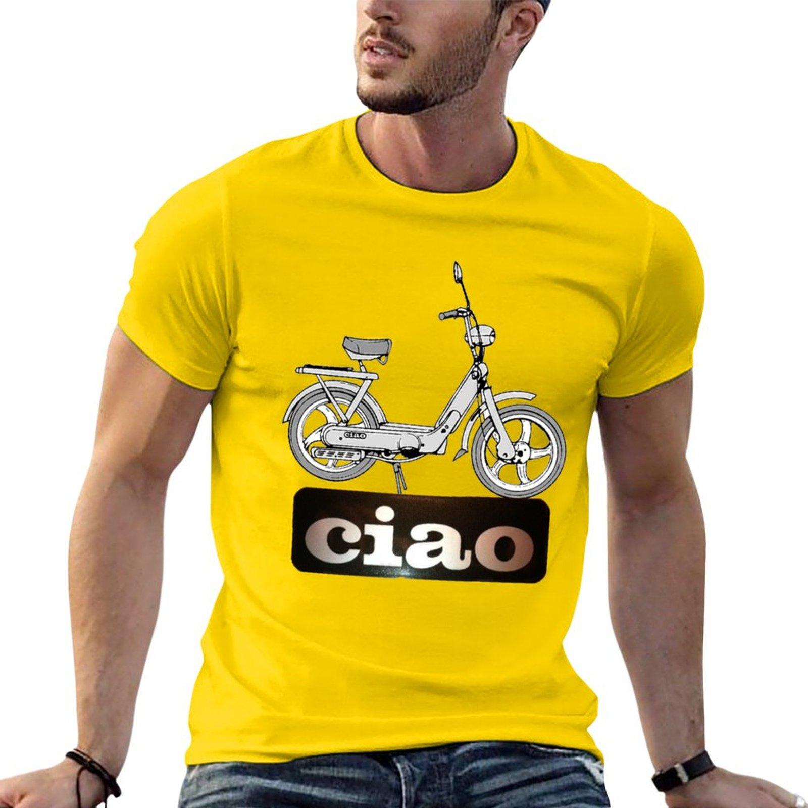 

Ciao scooter white write T-Shirt anime t shirts man t shirt summer tops blacks Short sleeve tee men 3XL