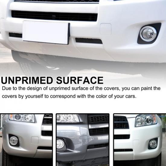 2pcs Tow Hook Eye Cover Front Bumper Left Right Cap For Toyota RAV4 2009-2010