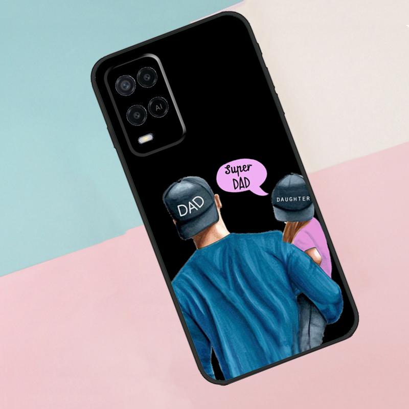 Super Dad Mom Baby Girl Twin For Oppo A16 A76 A96 A15 A80 A60 A40 A94 A54 A98 A78 A18 A38 A58 A17 A77 A74 A57S Phone Case