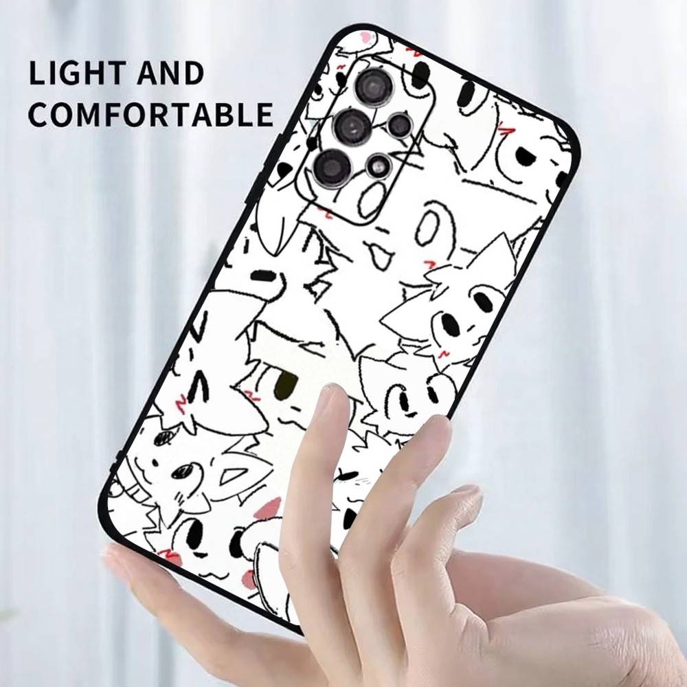 

Cute B- Boykisser Cartoon Phone Case For Samsung S25,S24,S23,S22,S21,S20,S10,Ultra,Plus,Lite,FE,Soft Silicone Black Cover Samsung S24