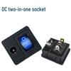 DC Dual Power Socket 5521/5525 with Switch, CE Certified