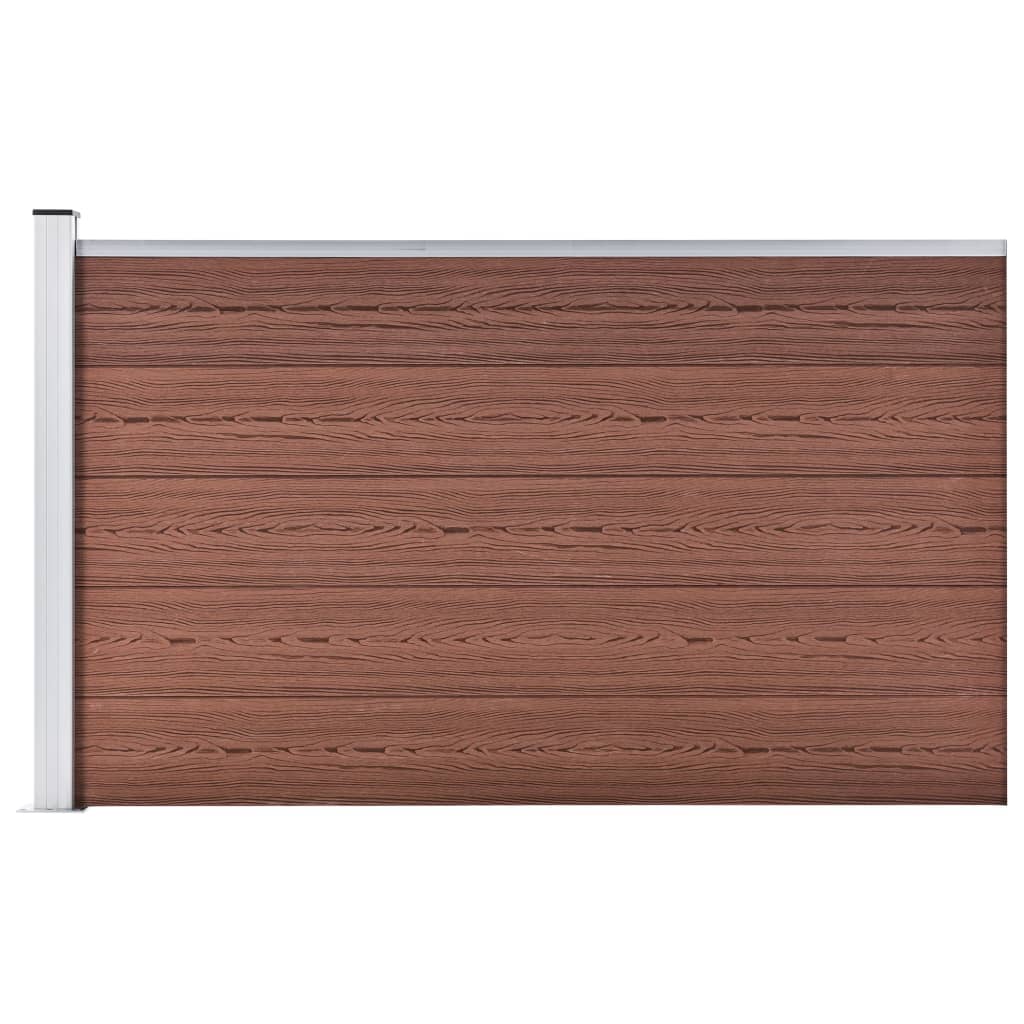 WPC Garden Fence 175 X 105 Cm Brown