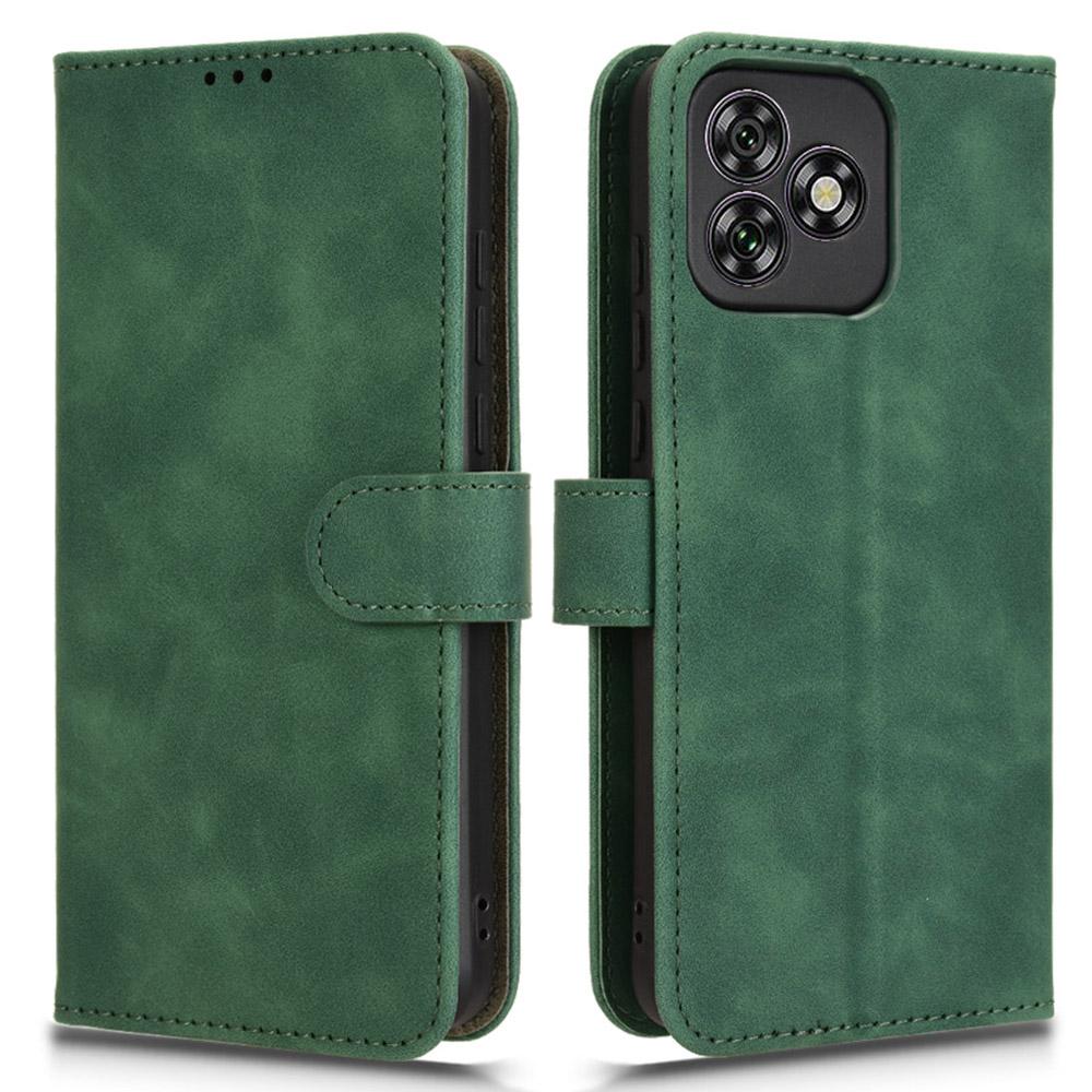 For Oukitel C53 Leather Case Skin-Feel Anti-Drop Wallet Flip Phone Cover