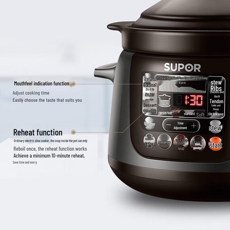 SUPOR TG40YC5 Smart Electric Ceramic Stew Pot