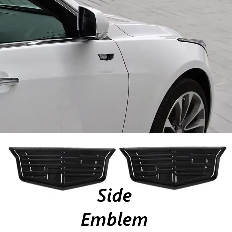 Cadillac XT6 Logo ABS 3D Car Front Grille Emblems Rear Trunk Logo Decals for Emblem Fender Badge Cover Stickers Auto Accessories