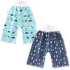 Bedwetting Bedwetting Pants Natural for Girls [La Kissa] Pants, Blanket, Type, 100% Cotton, Waterproof, Breathable, (Whale + Bear)