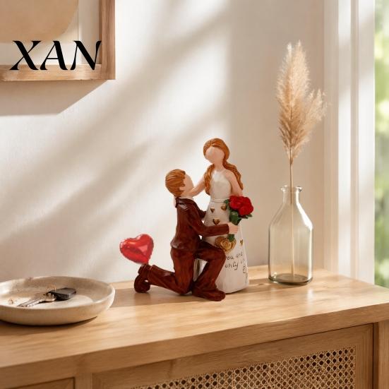 Faceless Character Sculptures for Living Room Wedding Couple Figurine, Resin Statue, Romantic Proposal Unique Gifts Partner on Anniversary Sculpture