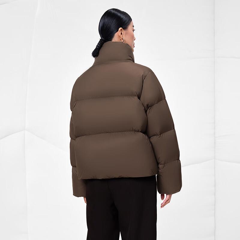 Tanboer Women's High Collar Goose Down Short Puffer Jacket TW236362