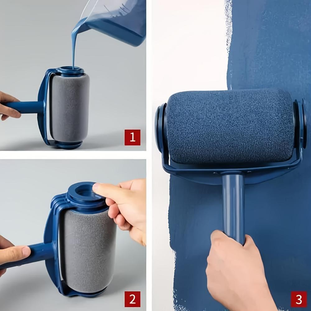 A 7-inch Paint Roller with a Telescopic Handle - a Convenient Roller Brush Tool for a Wide Range of Paints and Dyes