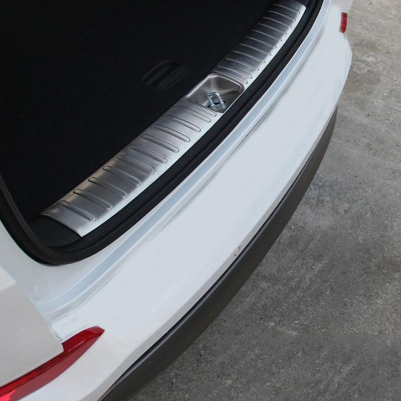 Car Inner Rear Bumper Panel Trunk Trim Cover Stainless Steel Plate Pedal Stick Threshold 1pcs For Hyundai Tucson
