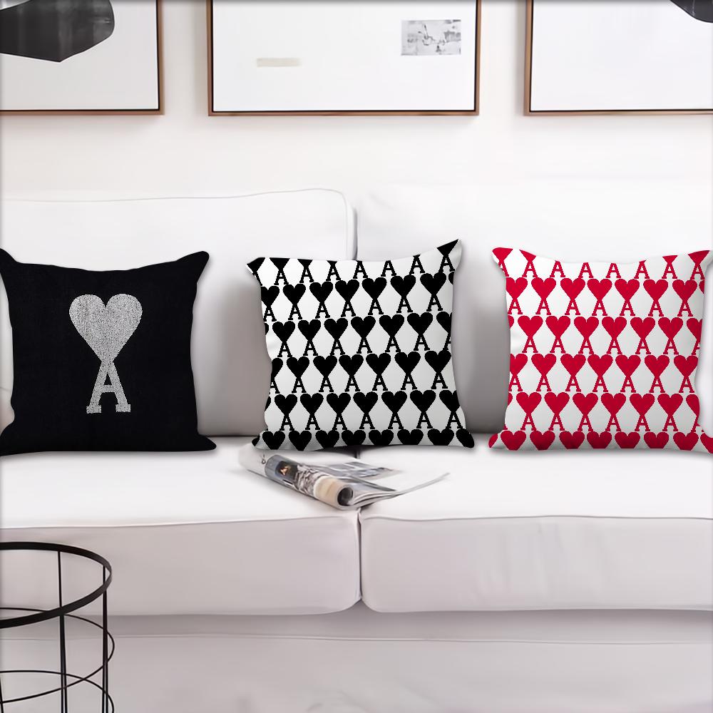 Luxury Brand A-Ami Logo Love cushion cover Pillow Sofa Printing Decoration Room Home Office Coffee Shop Car Nordic Simplicity