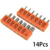 14pcs Set Torx Screwdriver Bits Adapter 1/4Inch Adapter Extension Rod T5 T7 T8 T10 T15 T20 T25 T27 T30 T35 T40  Power Tool