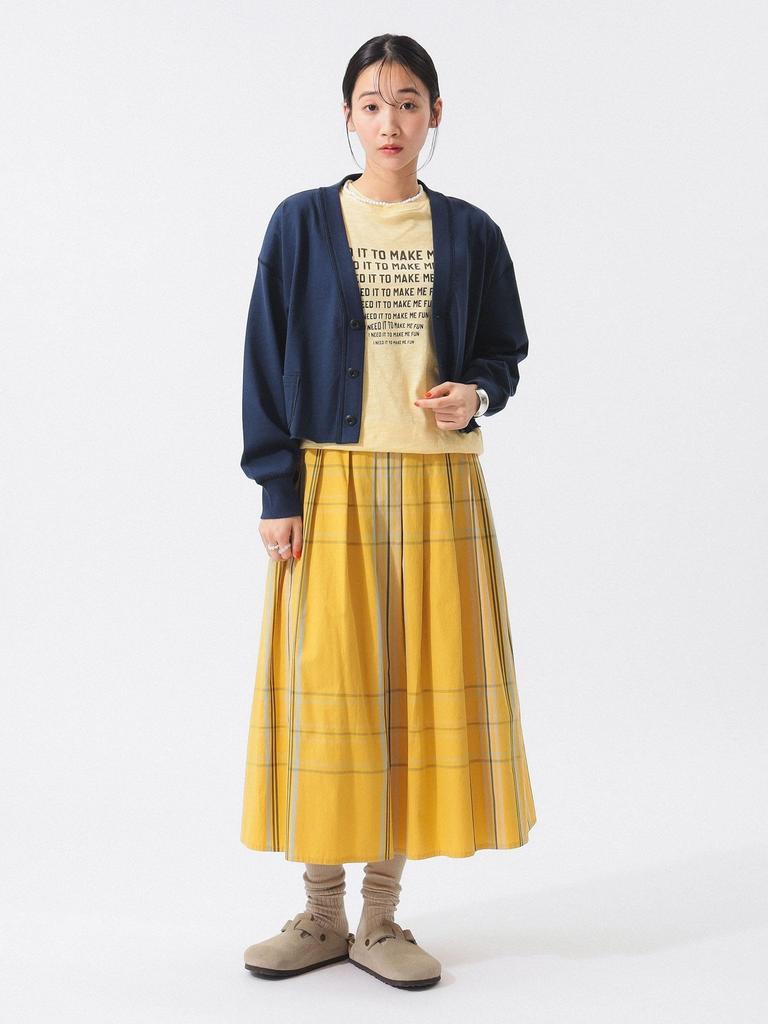 Beams Boy Women's L/S Tee Cut-Off V-Neck Cardigan, Navy, One Size, 13140499101