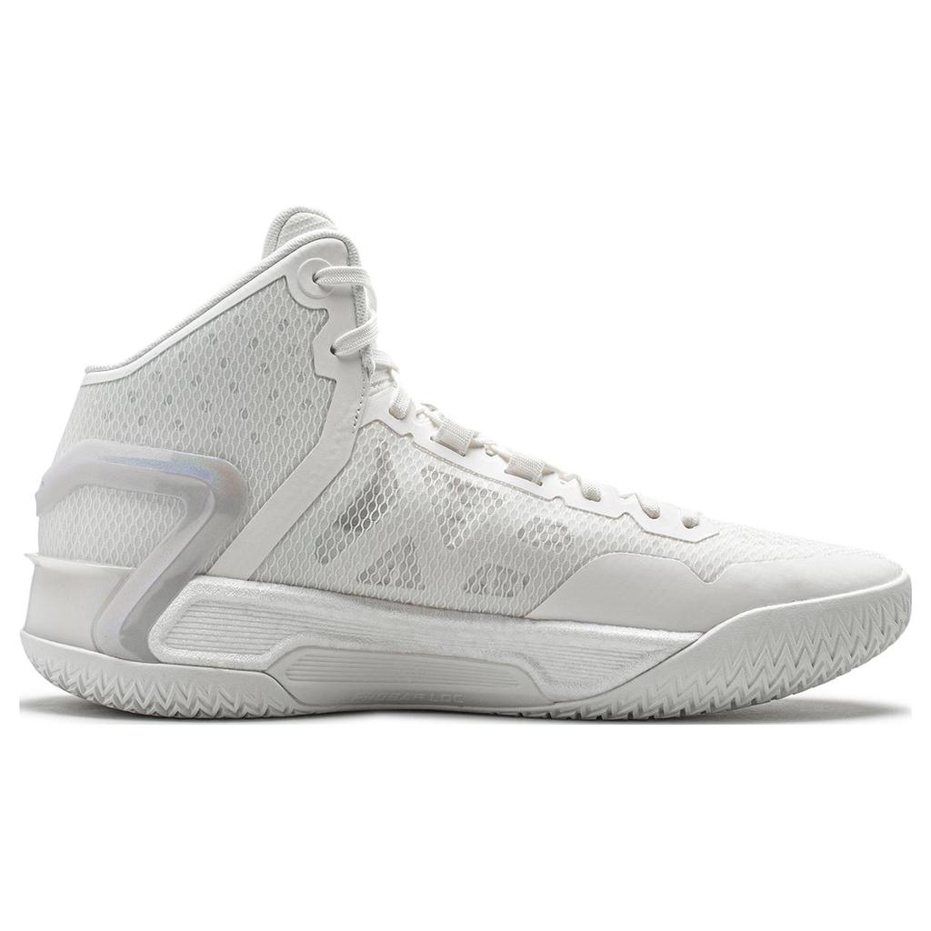 Li Ning Liren 4 Wit Parel Middelhoge Basketbalschoenen Unisex Mist Wit ABAT095-8