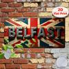 D Flat D Flat Printing Pc Vintage Tin Sign Decorative Plaque Statues (cm X Cm) Belfast Sign British Flag R