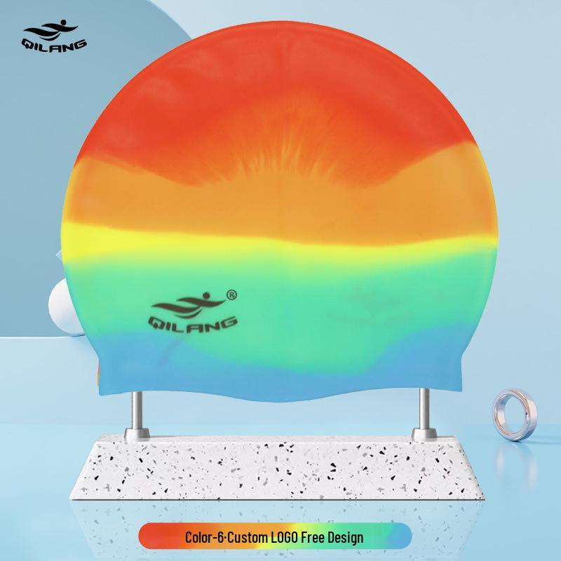 Qilang Wasserdichte Silikon-Badekappe für Erwachsene & Kinder - 50g, Langhaar-kompatibel, Kundenspezifisches Logo verfügbar