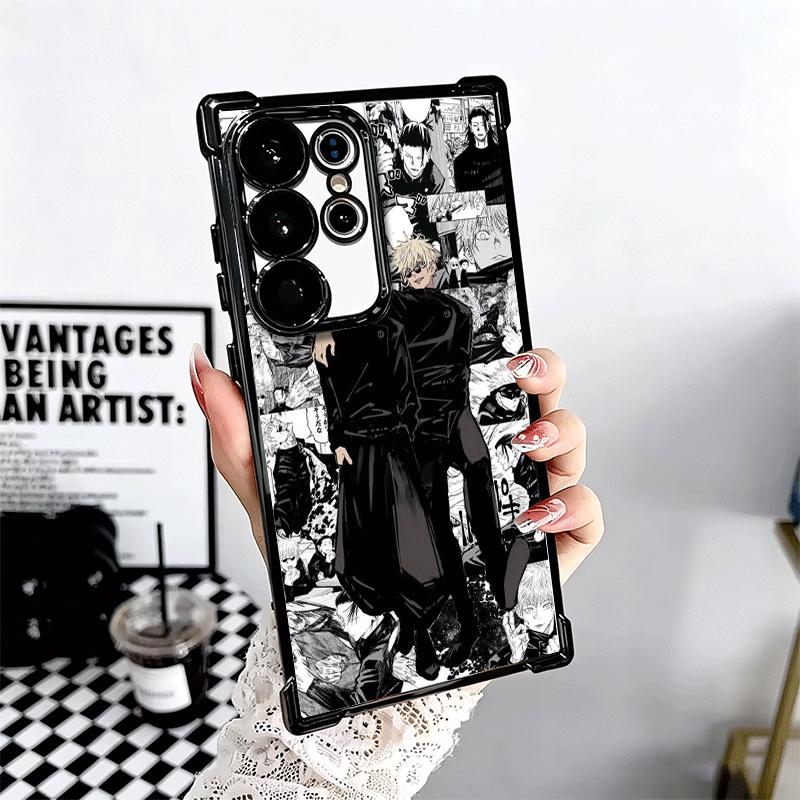 Anime Geto Suguru JUJUSU Plating Phone Case For Samsung Galaxy S24 S25 FE S26 Edge S23 Ultra S22 S21 Plus S20 Anti-Fall Airabag