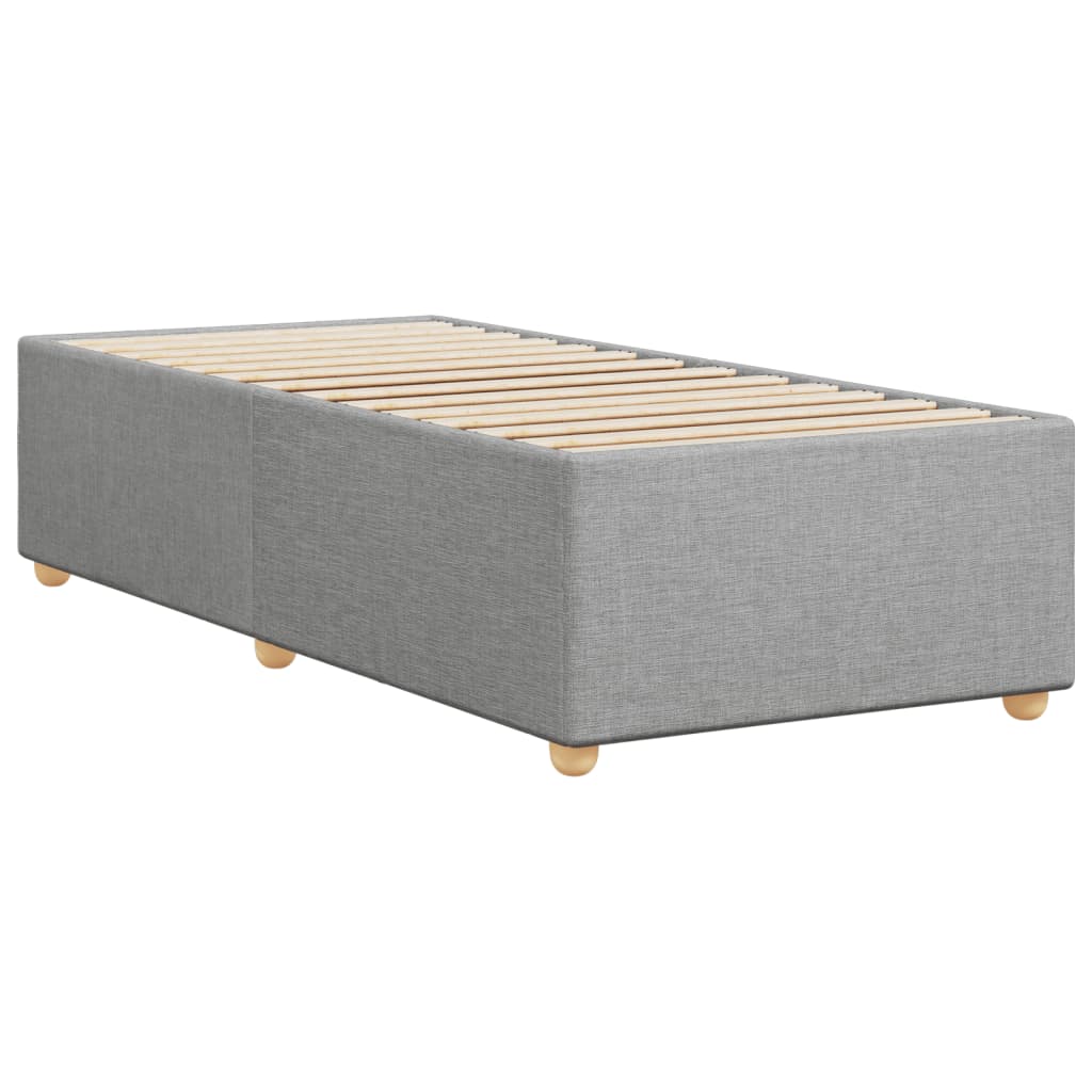 Bed Frame without Mattress Light Grey 80 x 200 cm Fabric