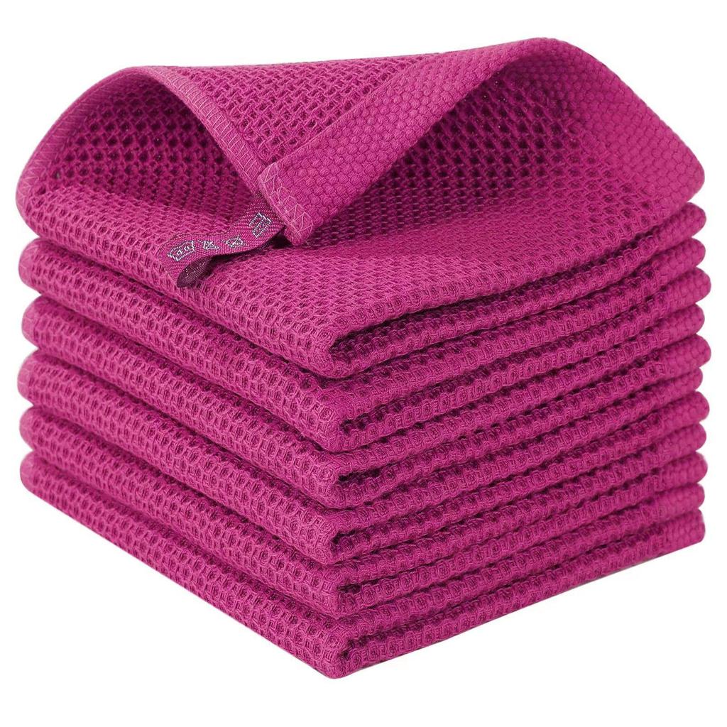 High Absorbency Quick-Dry Waffle Cotton Kitchen Towels