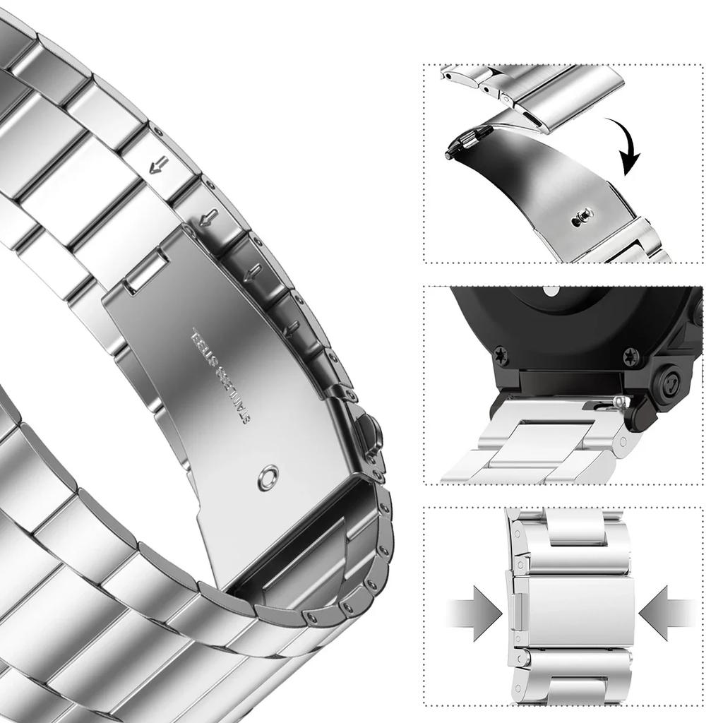 For Amazfit T REX 3 Stainless Steel Watchband For Amazfit T Rex Pro/T-Rex Metal Bracelet Amazfit T-Rex 2 Strap amazfit tex Bands