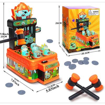 Arcade Game Toys Whack Game Mole Mini Electronic Cartoon Zombie Style Fun Halloween Toy Party Favor for Toddler Kids Boys Girls