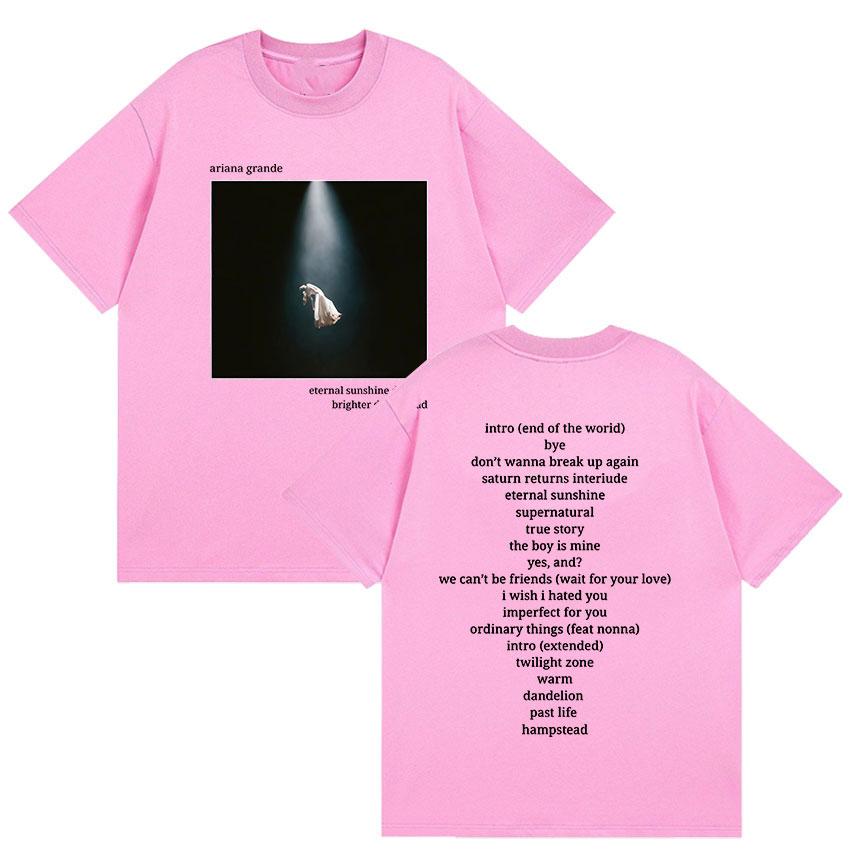 2026 Ariana Grande A Bright Future Album Pattern Mens and Womens Hiphop Fashion Cotton Shortsleeved Street Tshirt