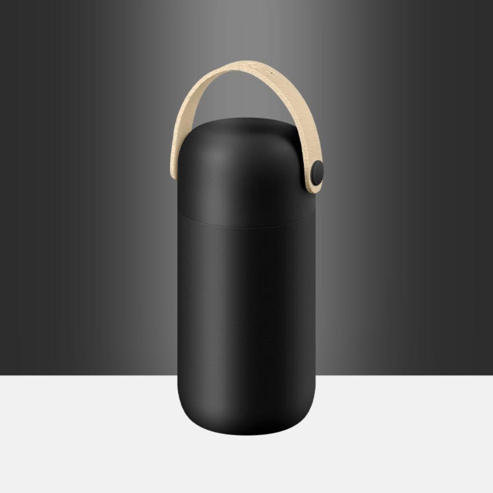 150ml Thermoses Coffee Mug with Leather Handle Vacuum Flask Portable Pocket Bottle Gift
