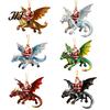 Novelty Festive Wall Decorations 2Pcs Santa Dragon Rider Christmas Ornament, 2D Acrylic Flying Handcrafted Hanging Ornaments Claus Decor, Tree