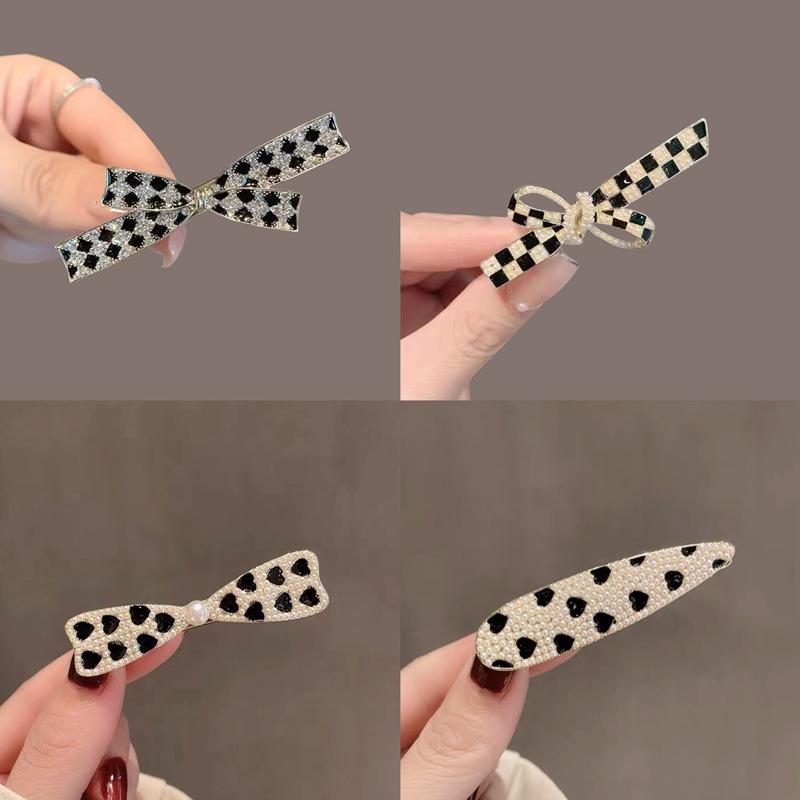 Fashion Bow, Duckbill Clip, Small Fresh Hairpin, Headgear, High-End Hairpin, Bangs, Side Clip.