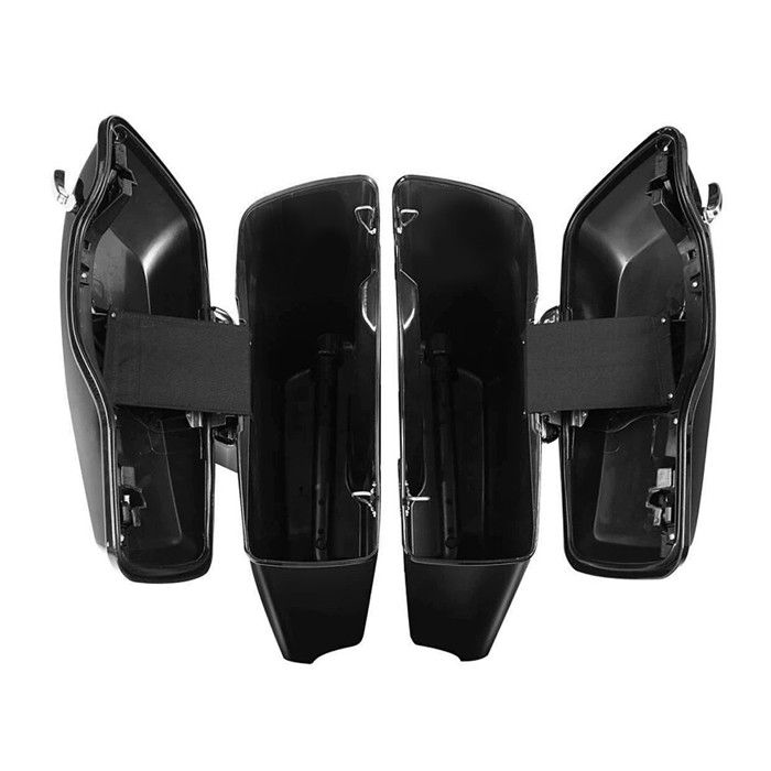 Sacoches rigides - Craftride SC2 - Noir - Prolongées 10 cm - Compatibles Harley CVO 14-22