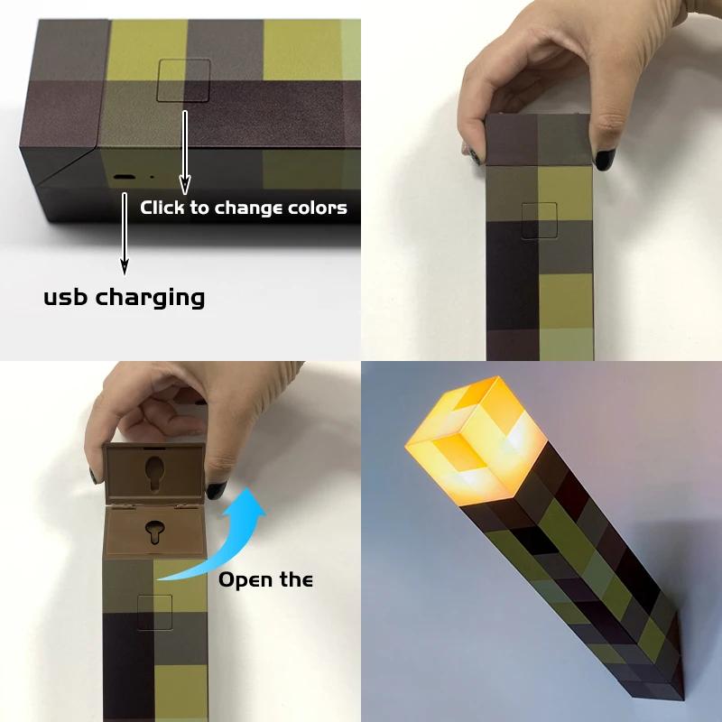 Nová svítilna LED noční lampa Brownstone USB baterka Ložnice Dekorativní noční světlo USB nabíjení s přezkou Dětský dárek