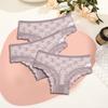 FINETOO 3PCS Women's Lace Panties Sexy Perspective Underwear Briefs Female Solid Color Hollow Out Lingerie Floral Intimates S-XL
