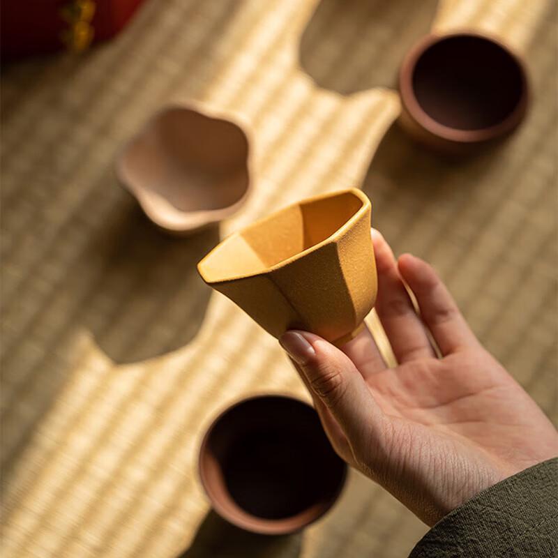Tao Ding Xuan Zisha Business Tea Set with Five Fortune Cups