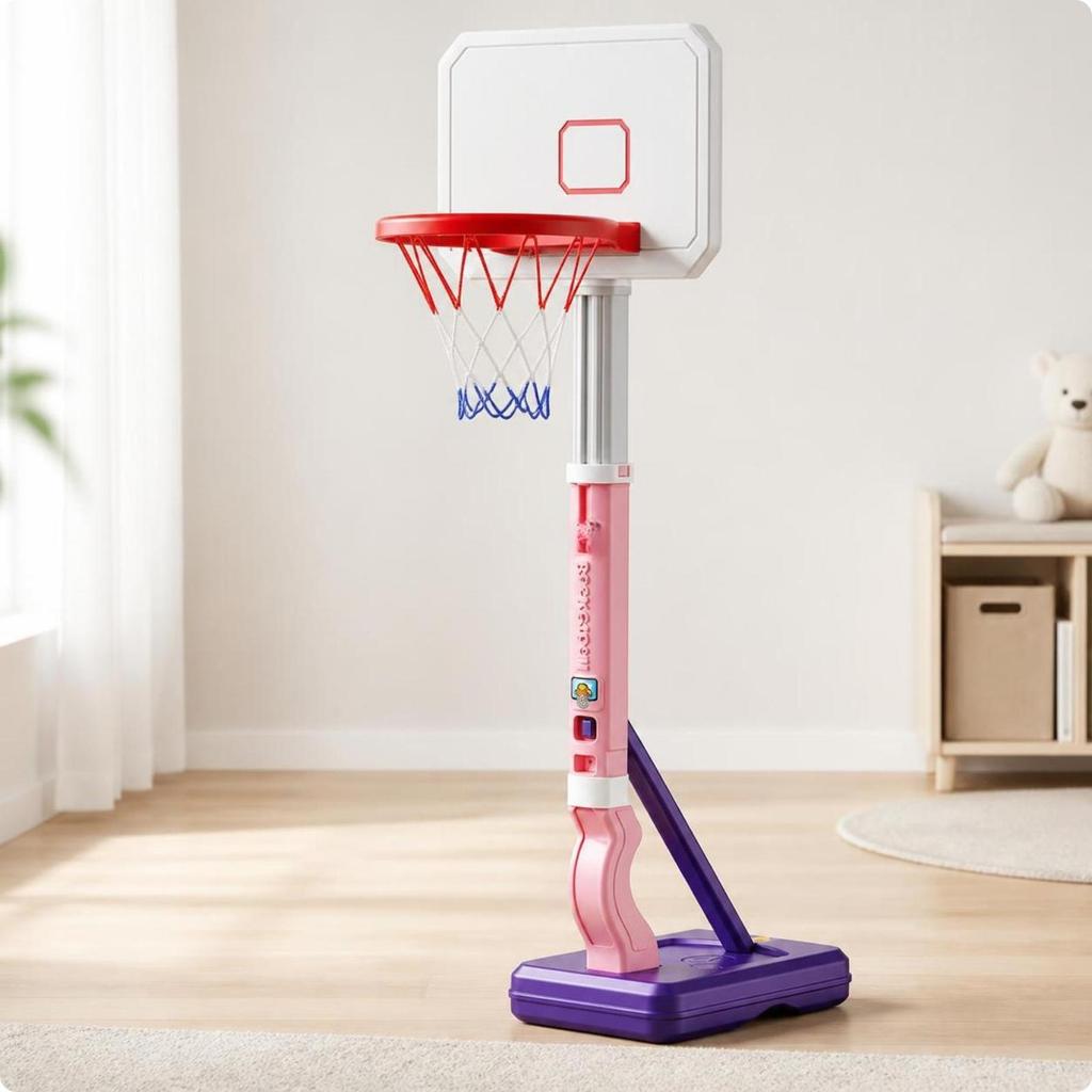 Sturdy Children's Basketball Goal | Adjustable Height, Kids Hoop with