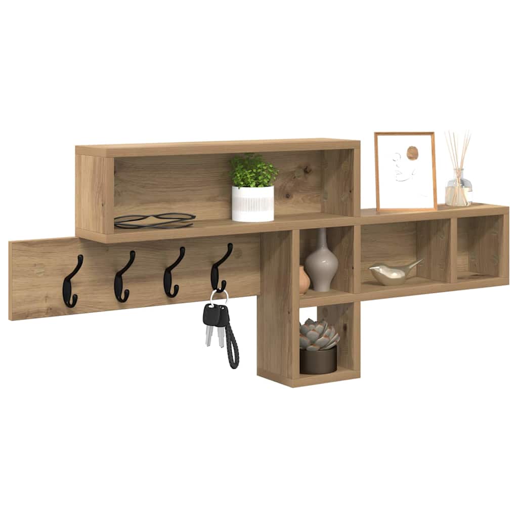 Wall Mounted Nightstand Artisan Oak 100 x 12 x 43.5 cm