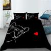 3D Printed Dog Bedding, Animal Down Duvet Cover, Pillowcase 2/3pc, Men's Kid Teens Cover Gift, King Queen Bed, All Sizes