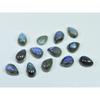 08X11MM Natural Labradorite Blue Fire Pear Cabochon Loose Gemstone 13Pcs Lot C-1098