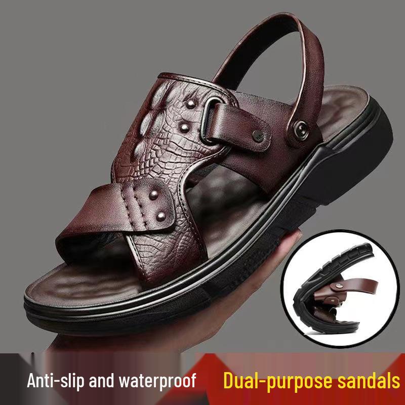 Herren Wasserdichte Rutschfeste Weiche Sohle Sandalen: Geruchsresistente, Doppelfunktions-Strandpantoffeln