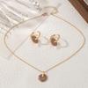 Fashionable and elegant hand-painted floral pattern simple and exquisite design women's jewelry set