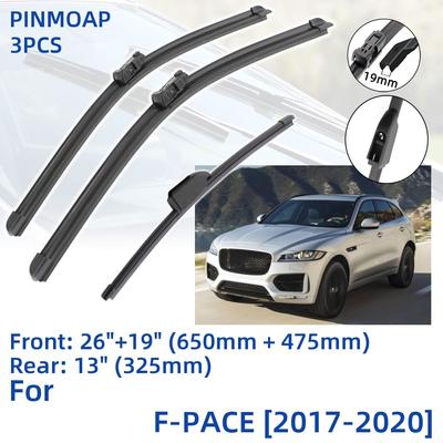 3 Stuks Voor Jaguar F-PACE 2017-2020 26 "19" 13 "Voor Achter Wisserbladen Voorruit voorruit Window Cutter Accessoires 2017 2018 2019 2020