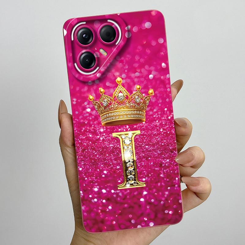 For Tecno Pova 7 Pro Ultra 5G Case Luxury Crown Letter Silicone Soft Phone Case For Tecno Pova7 Pro Ultra Shockproof Back Covers